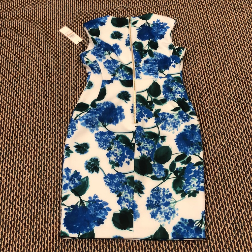 Calvin Klein Blue and Green Floral Dress - Picture 6 of 8